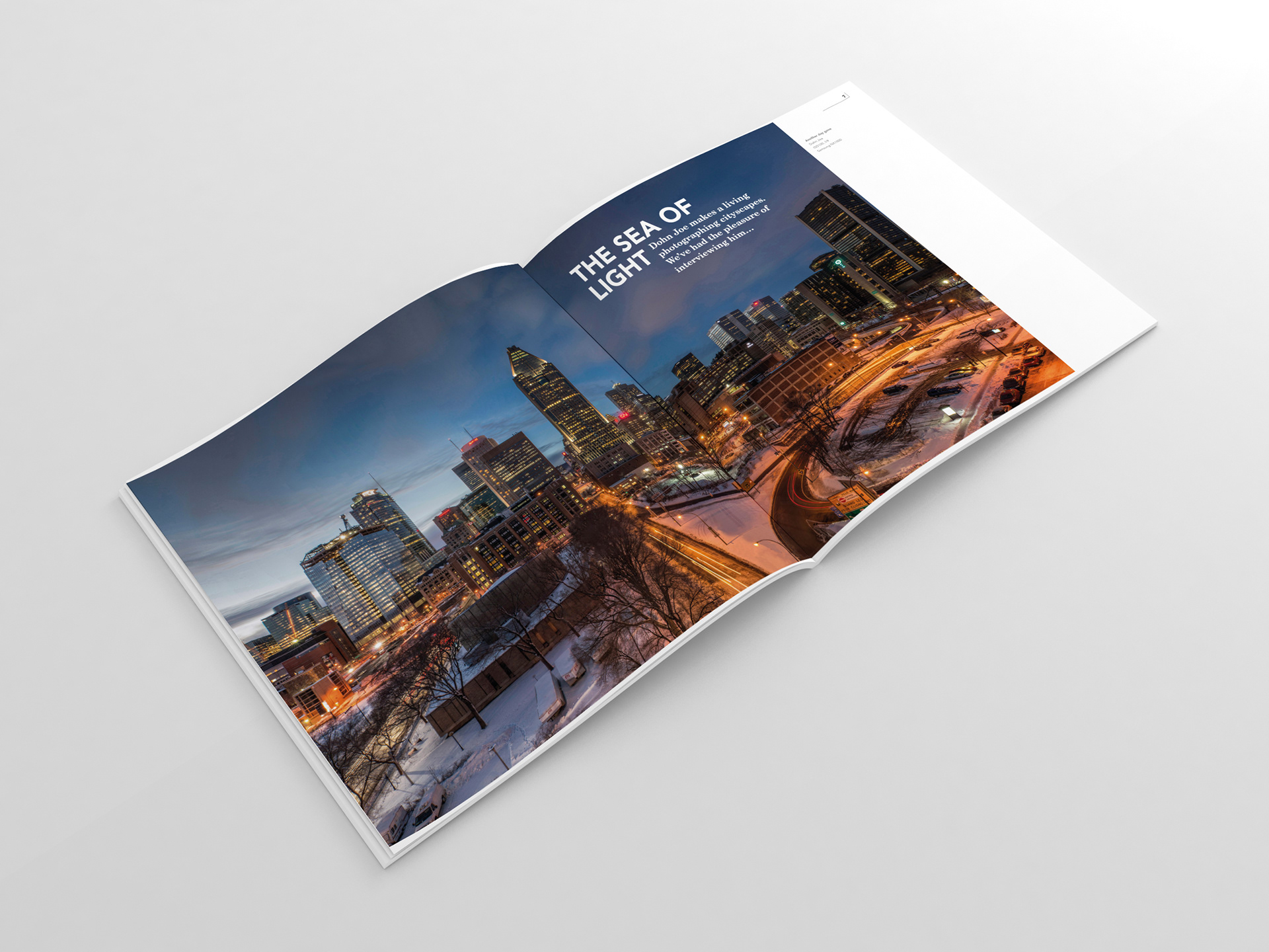 Digital Photographer cover mockup with a night cityscape and The Sea of Light feature