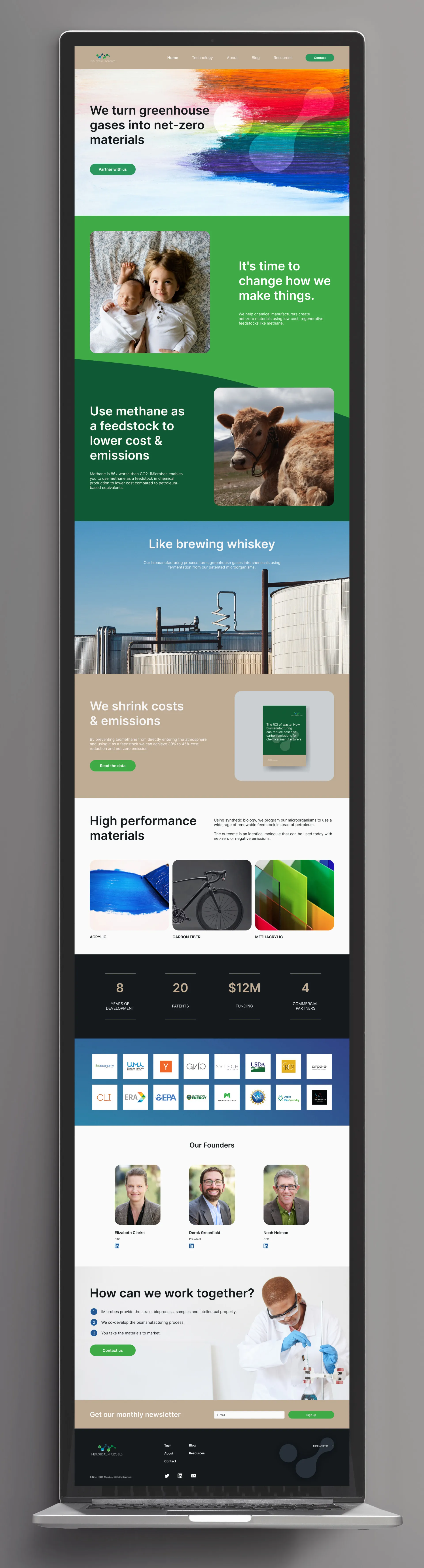 Full-length view of the iMicrobes homepage